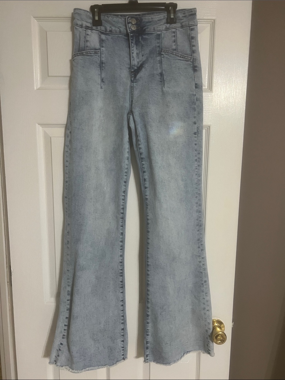 Mica Los Angeles High-Waist Light Wash Flared Jeans - Women
